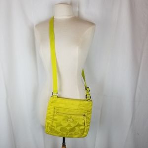Coach Lime Green Signature Crossbody Bag